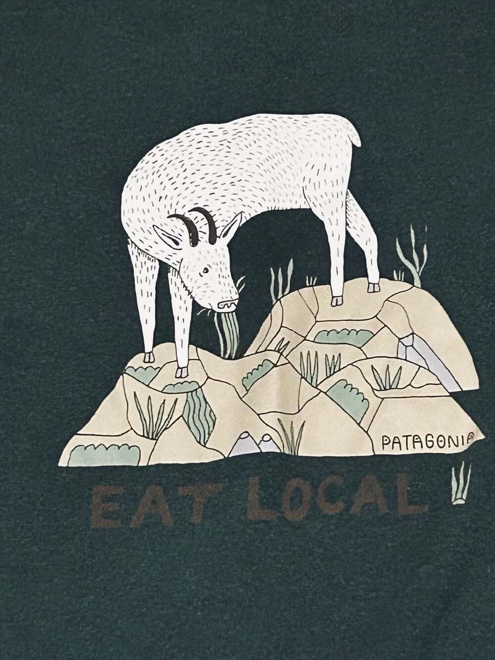 Patagonia Eat Local Goat Responsibili-Tee Long Sleeve Men's Clearance